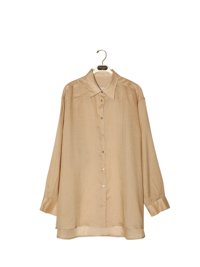 OVERSIZED VIVID LINEN BUTTON DOWN SHIRT