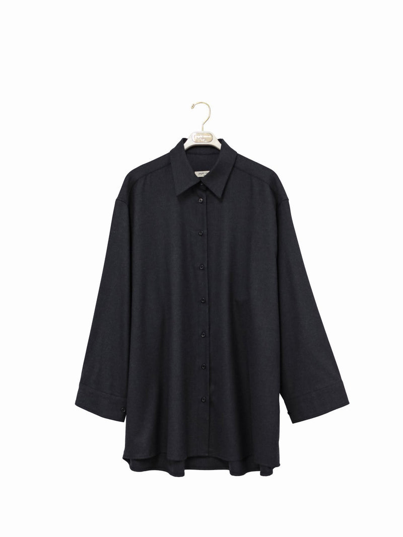 OVERSIZED WOOL BUTTON DOWN SHIRT