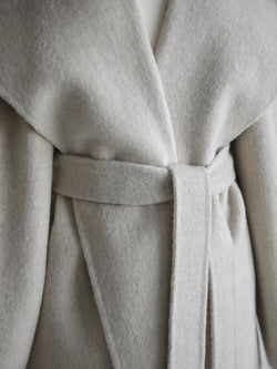 OVERSIZED WOOL SAILOR COLLAR BELTED COAT