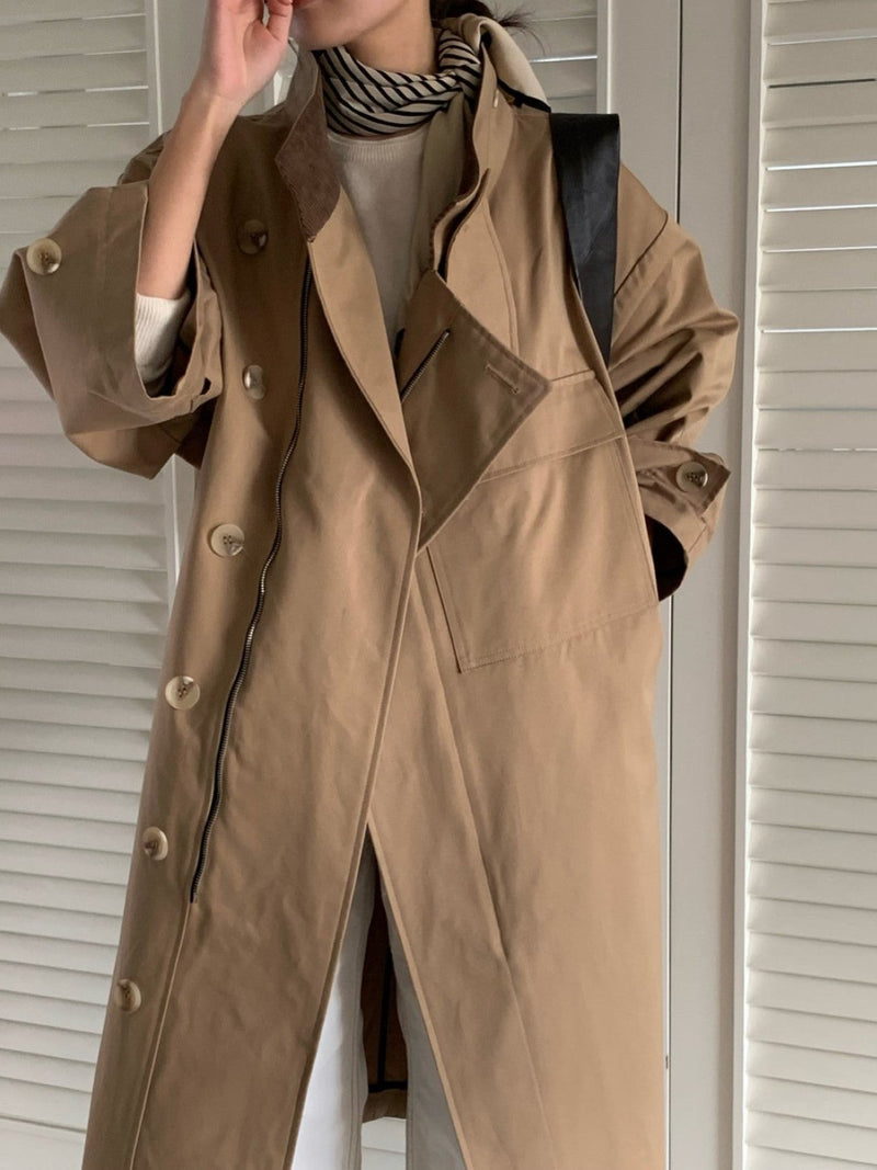 POCKET OVERSIZED TRENCH COAT