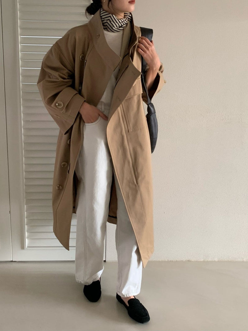 POCKET OVERSIZED TRENCH COAT