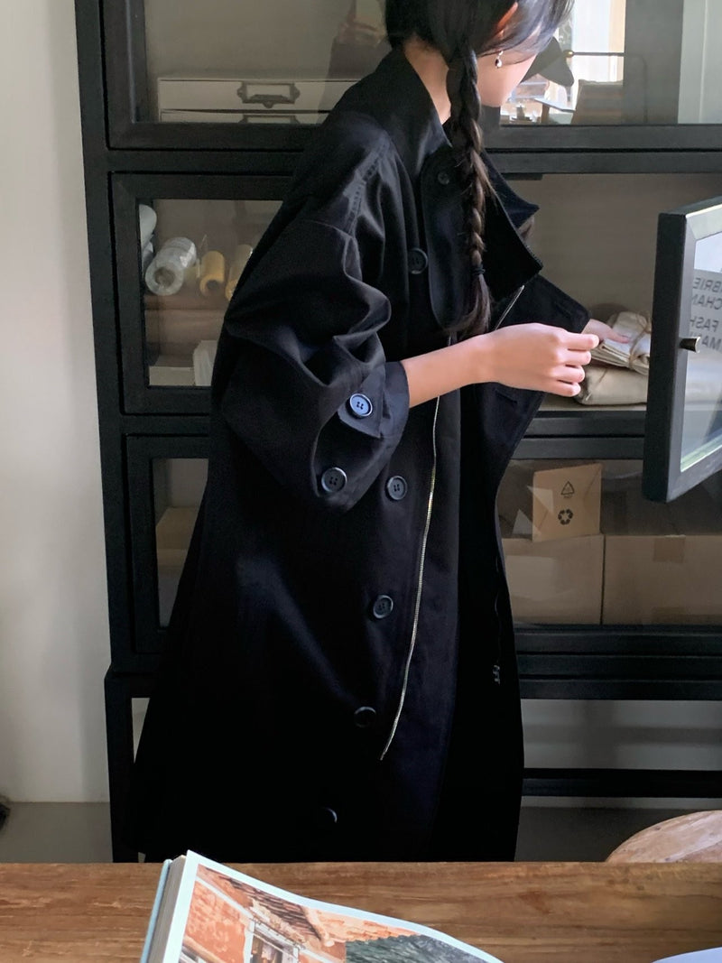 POCKET OVERSIZED TRENCH COAT