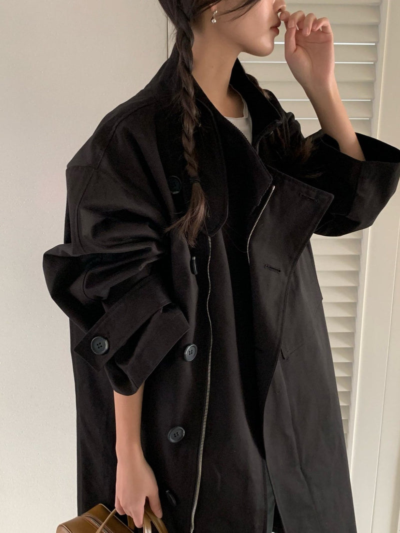 POCKET OVERSIZED TRENCH COAT