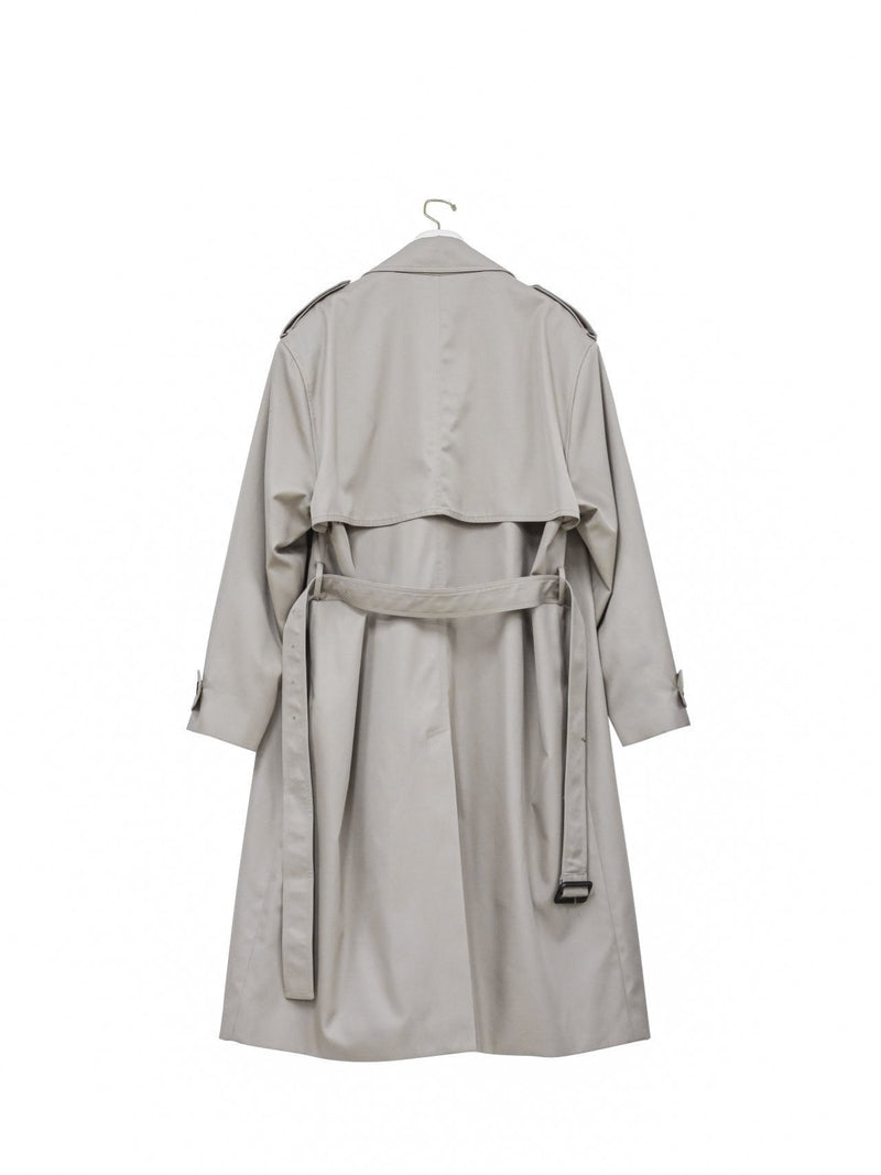 PADDED DETAIL OVERSIZED DOUBLE BREASTED TRENCH COAT