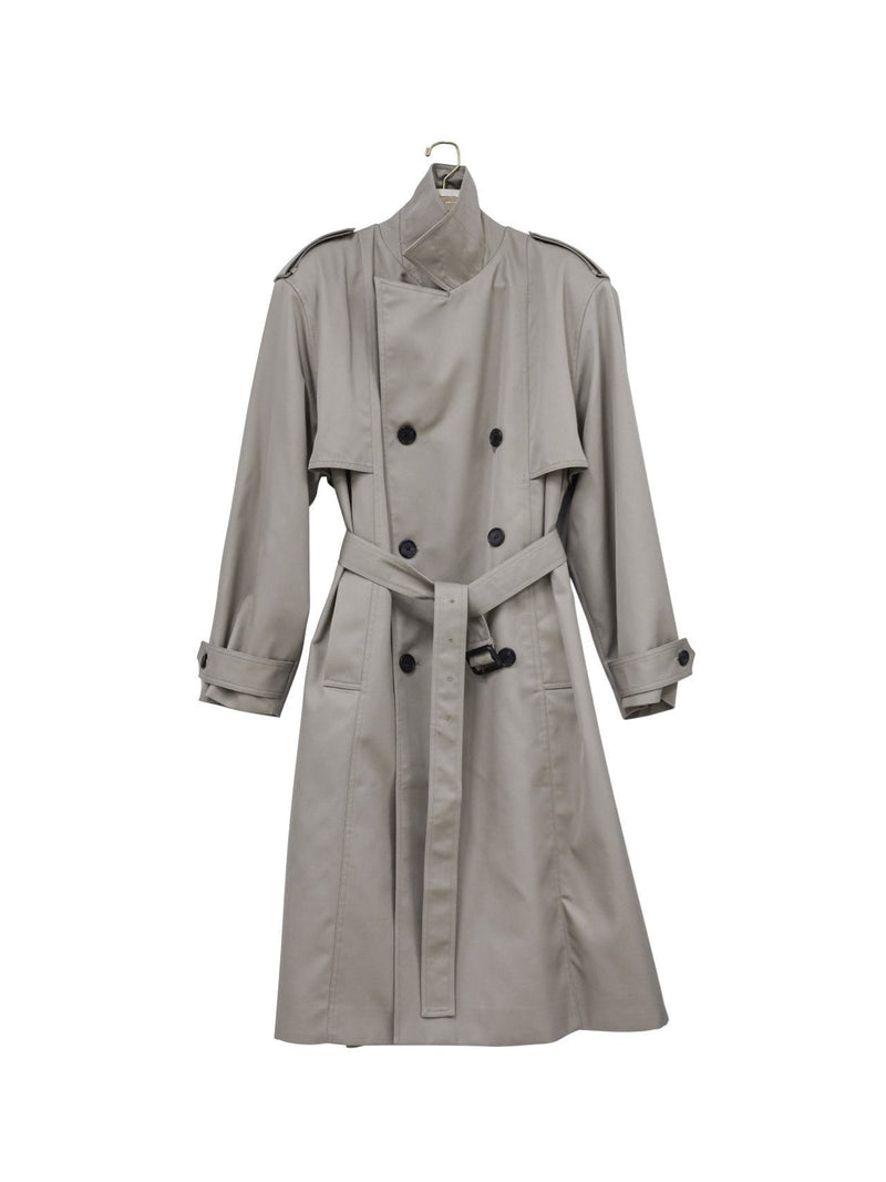 PADDED DETAIL OVERSIZED DOUBLE BREASTED TRENCH COAT