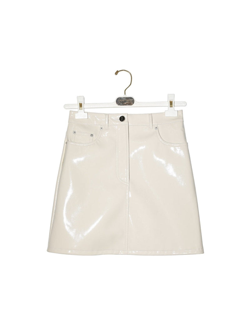 PATENT VEGAN LEATHER SKIRT