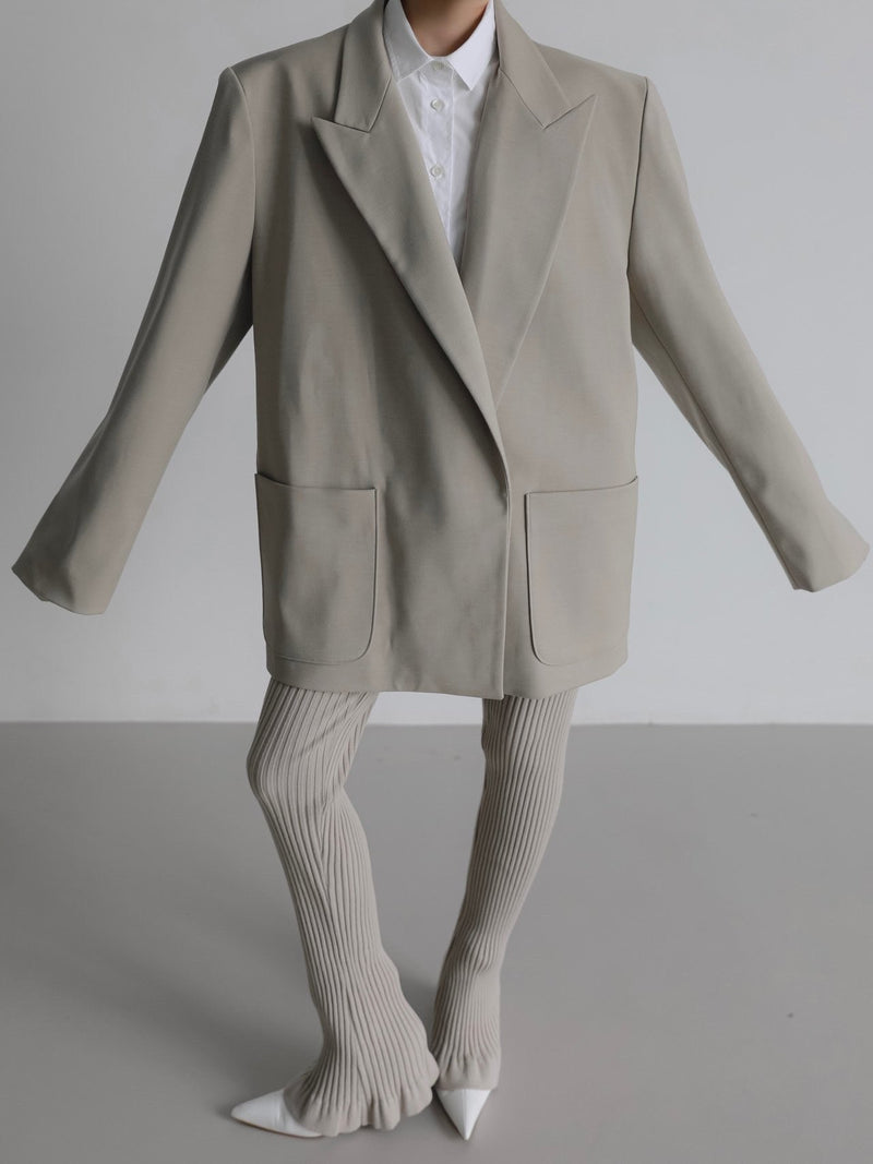 PEAKED LAPEL DOUBLE BREASTED BLAZER