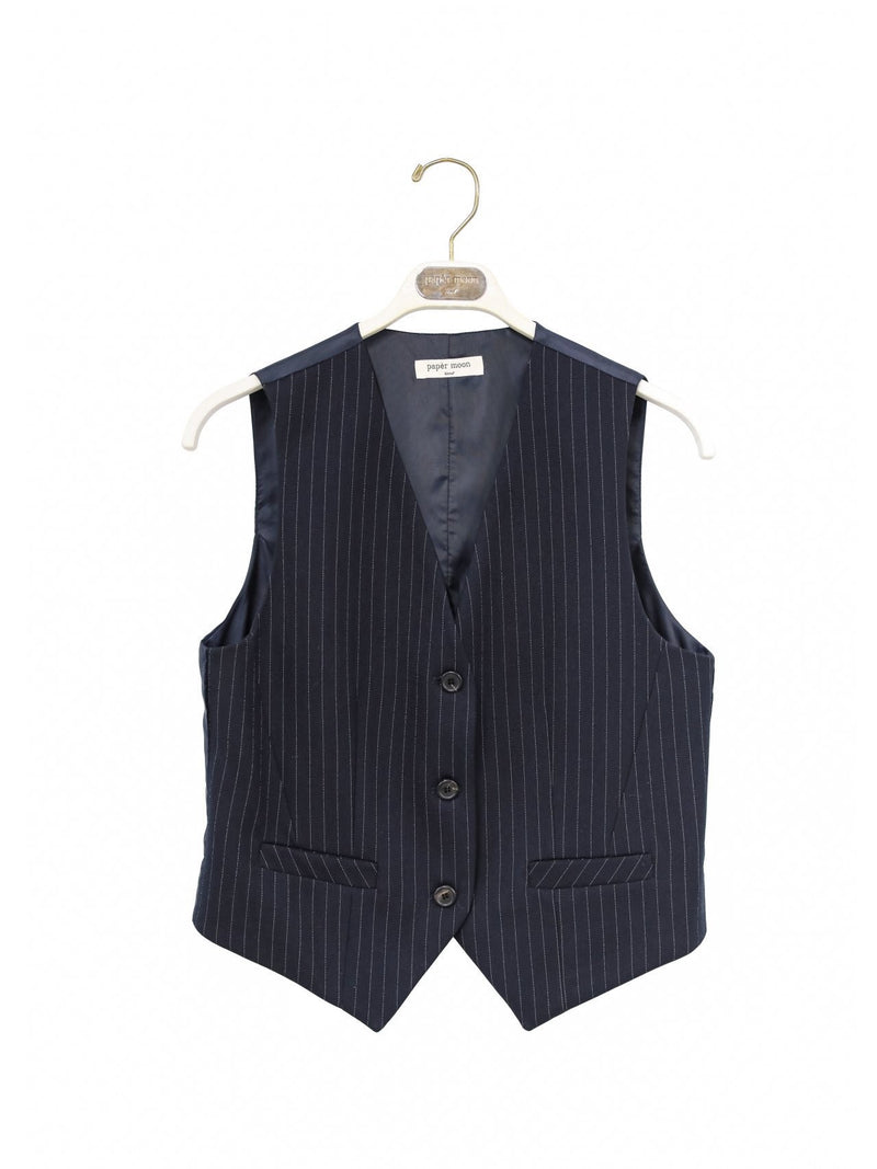 PIN STRIPE TAILORED VEST