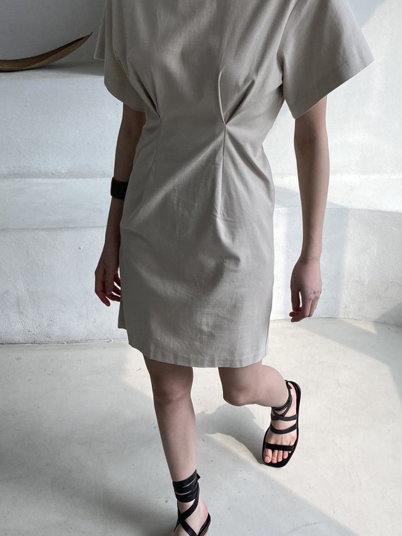 PIN TUCK SHIFT DRESS