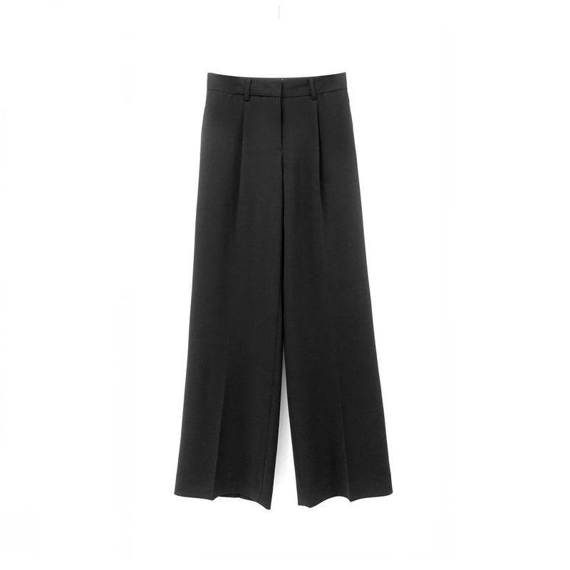 WIDE PIN TUCK TROUSERS