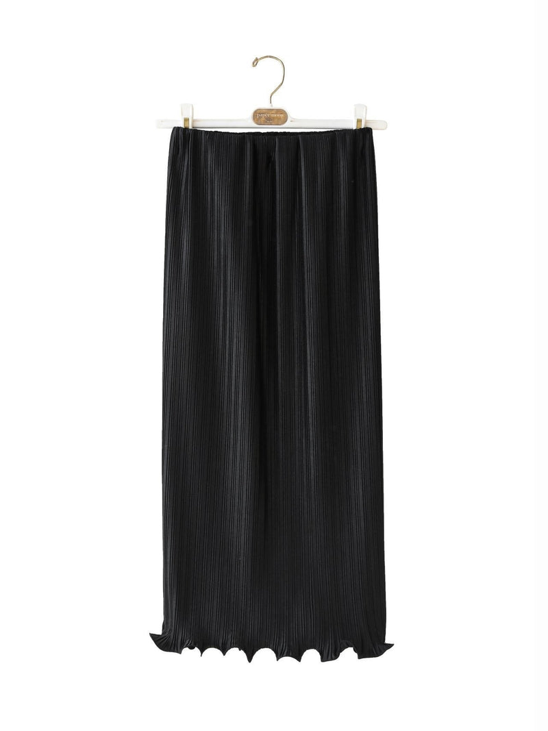PLEATED WAVE MIDI SKIRT