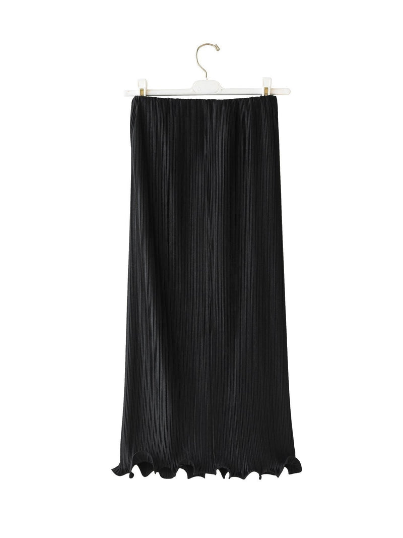 PLEATED WAVE MIDI SKIRT
