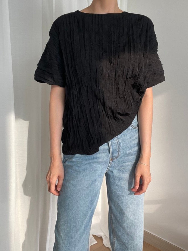 PLEATED WRINKLE BLOUSE