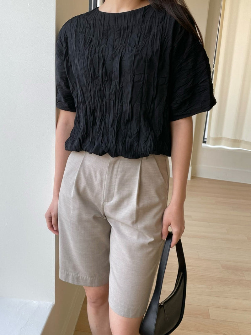 PLEATED WRINKLE BLOUSE