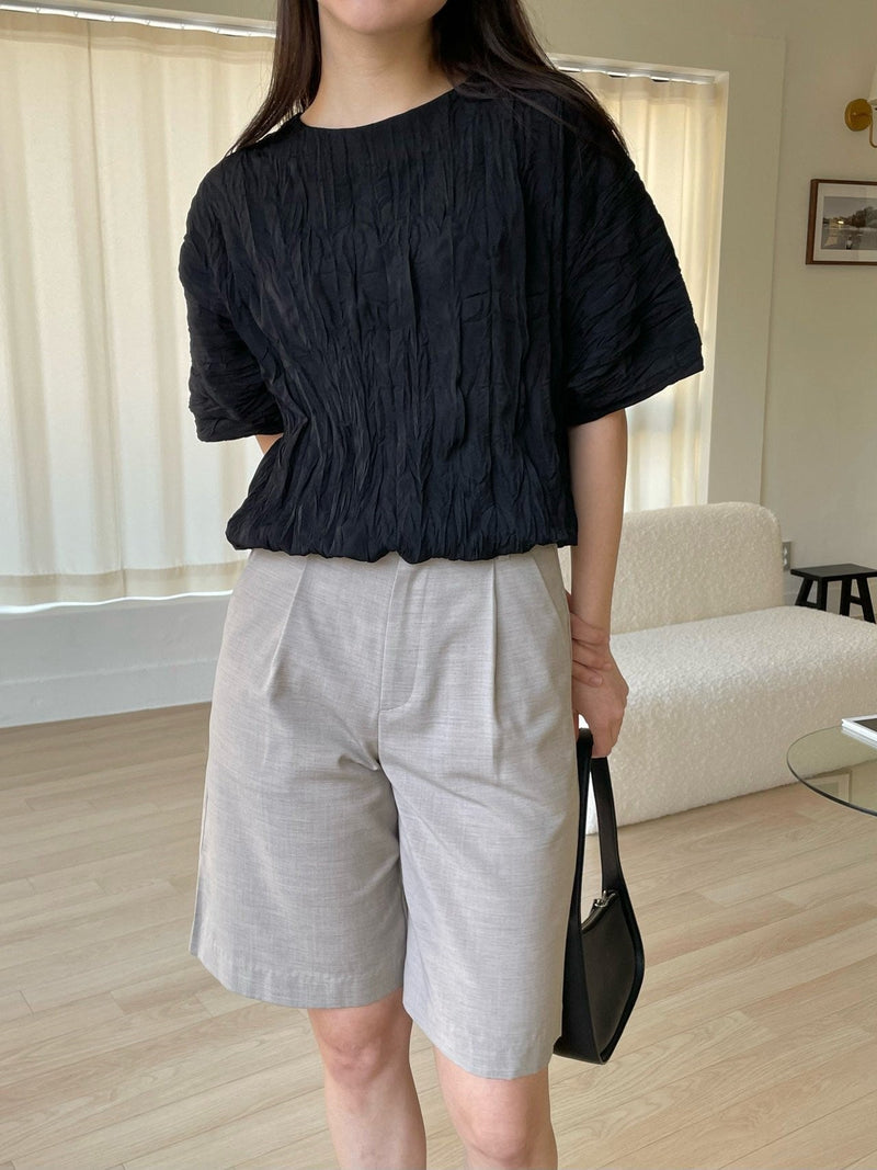 PLEATED WRINKLE BLOUSE