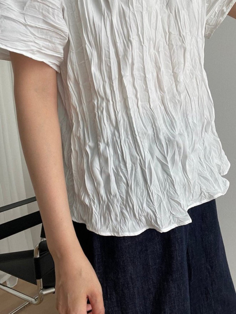 PLEATED WRINKLE BLOUSE