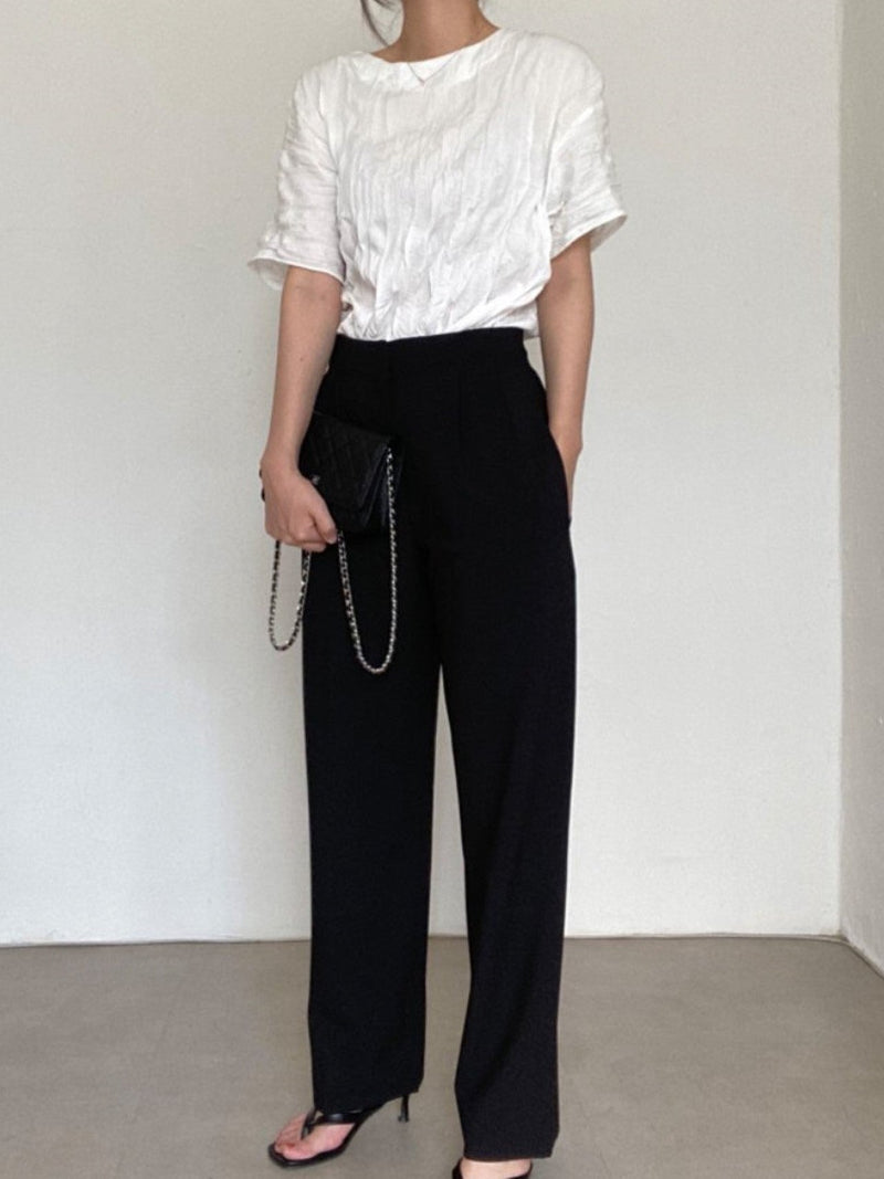 PLEATED WRINKLE BLOUSE