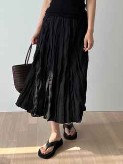 PLEATED WRINKLE SKIRT