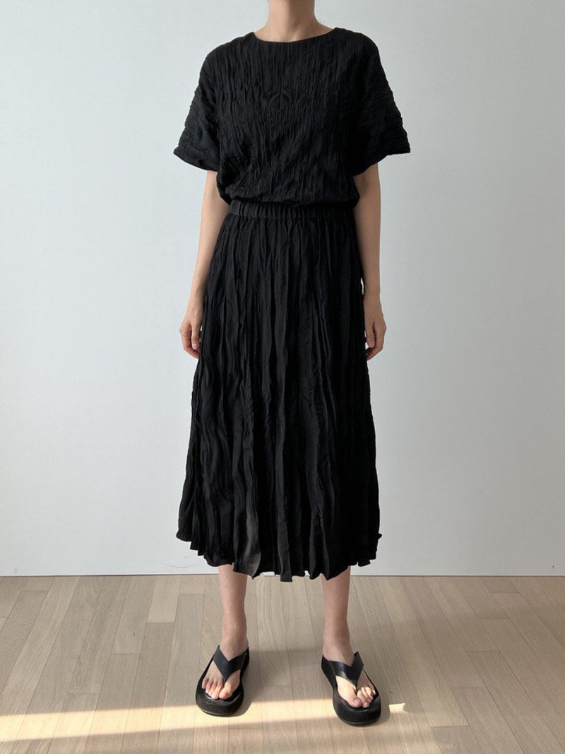 PLEATED WRINKLE SKIRT