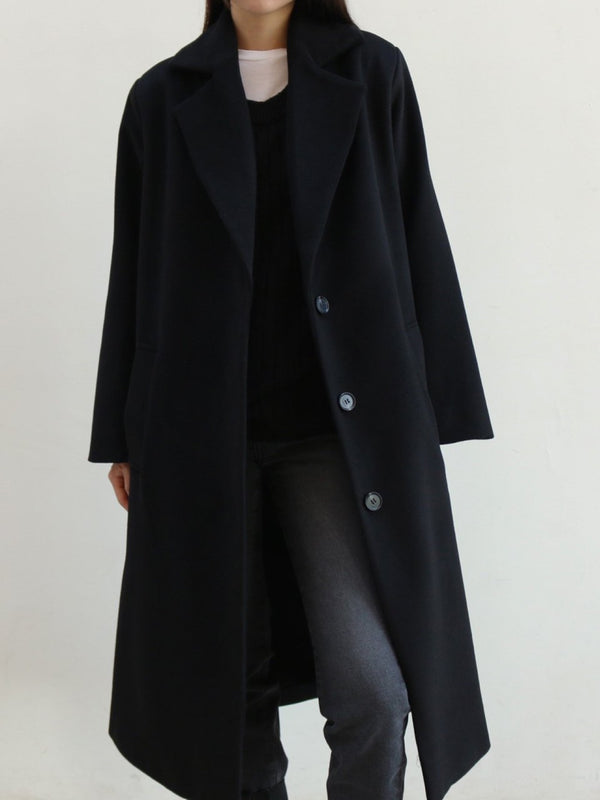 PREMIUM WOOL 3 BUTTON OVERSIZED COAT