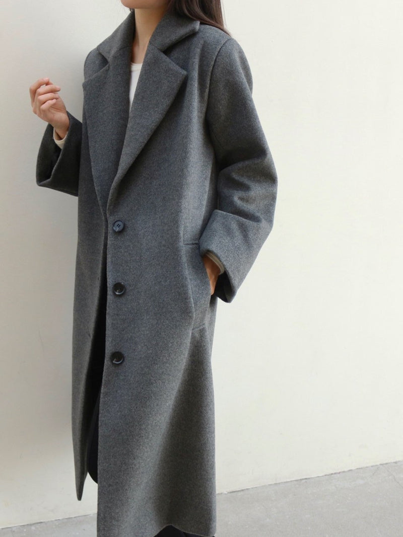 PREMIUM WOOL 3 BUTTON OVERSIZED COAT