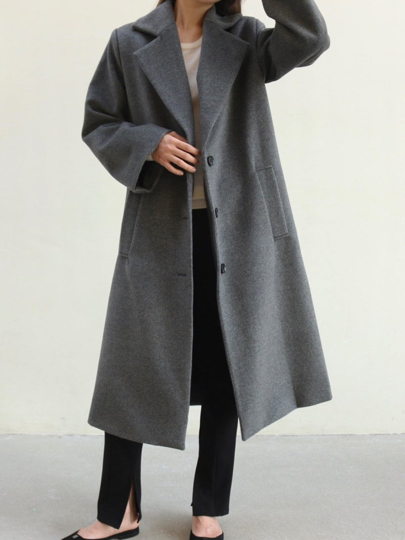 PREMIUM WOOL 3 BUTTON OVERSIZED COAT