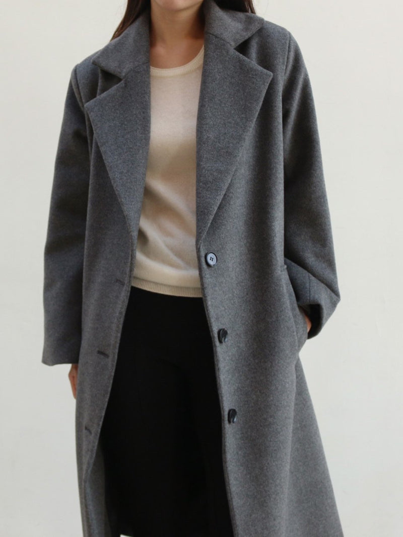 PREMIUM WOOL 3 BUTTON OVERSIZED COAT