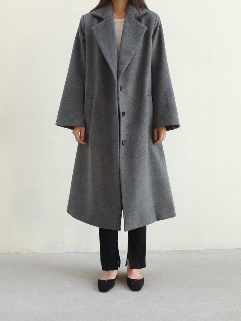 PREMIUM WOOL 3 BUTTON OVERSIZED COAT