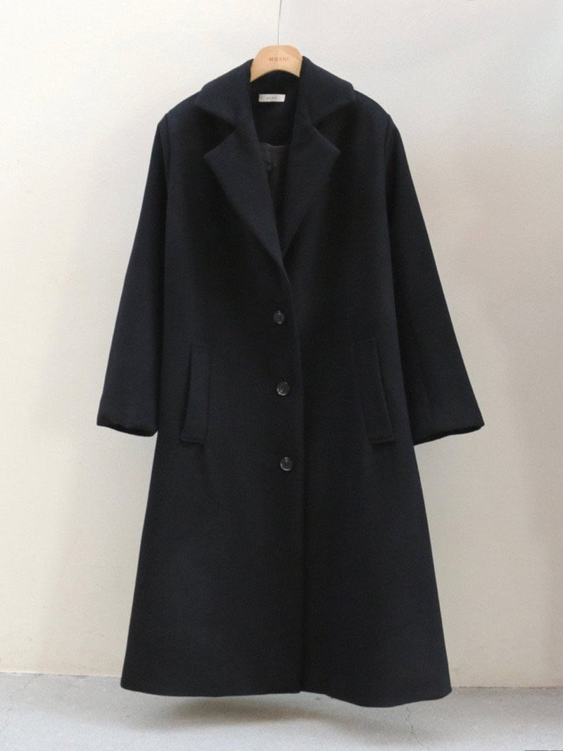 PREMIUM WOOL THREE BUTTON OVERSIZED COAT