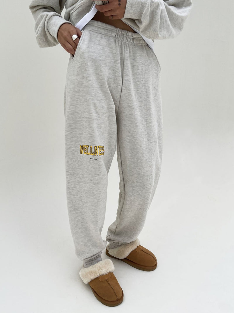 PRINTED WELLNESS COTTON SWEATPANTS