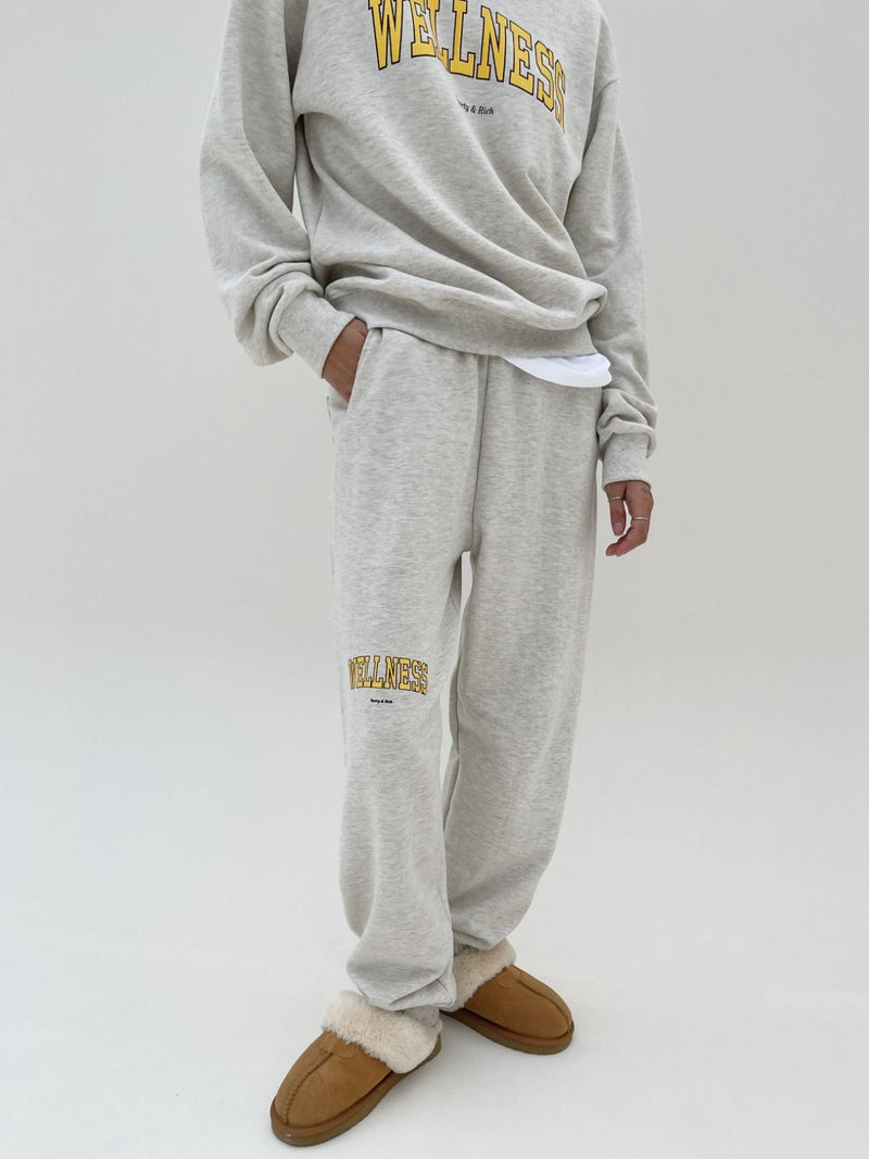 PRINTED WELLNESS COTTON SWEATPANTS