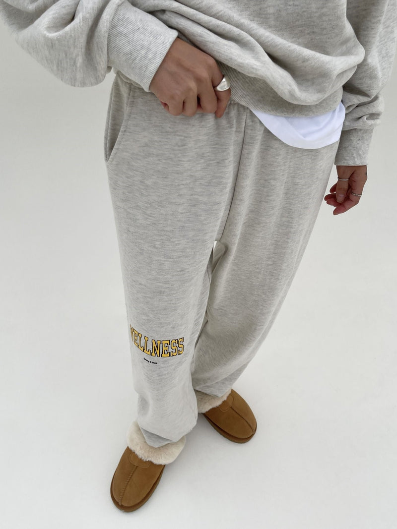 PRINTED WELLNESS COTTON SWEATPANTS