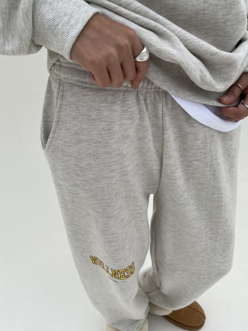 PRINTED WELLNESS COTTON SWEATPANTS