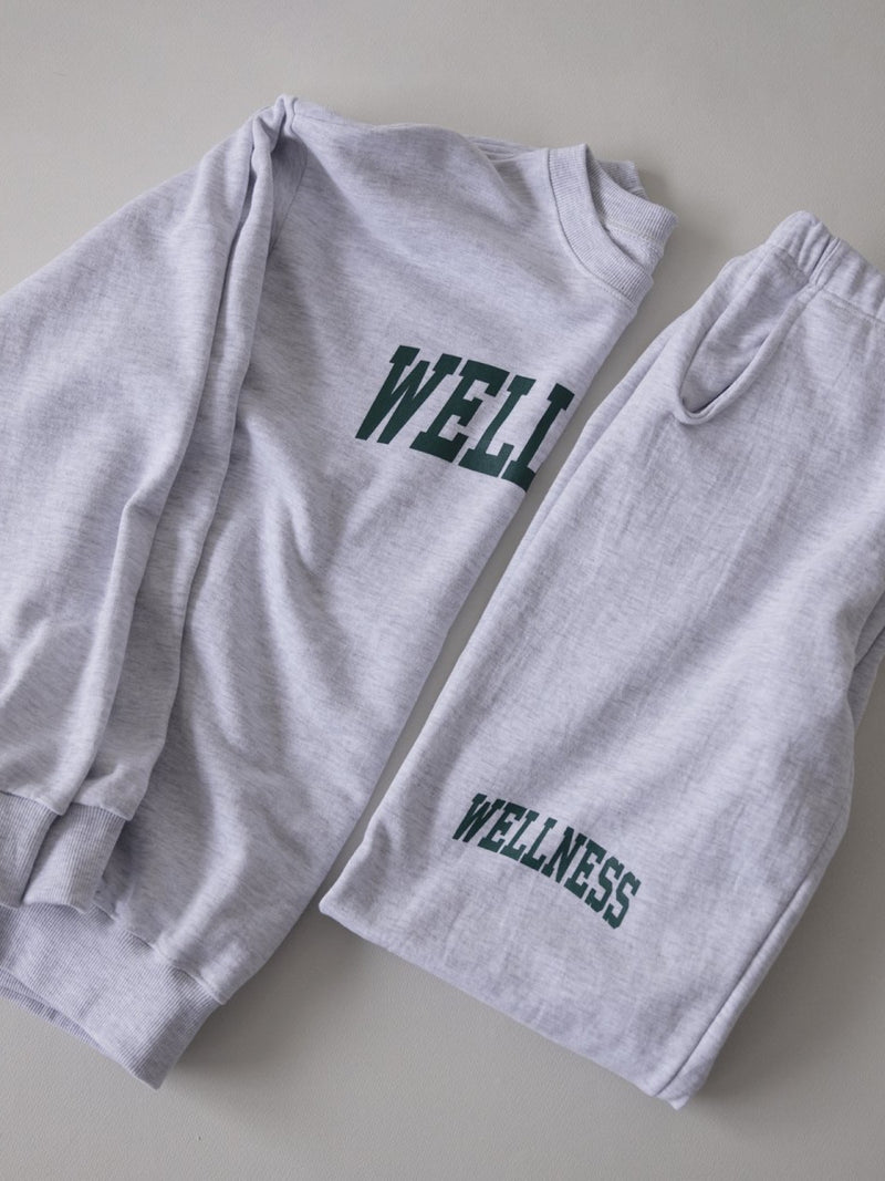 PRINTED WELLNESS COTTON SWEATPANTS