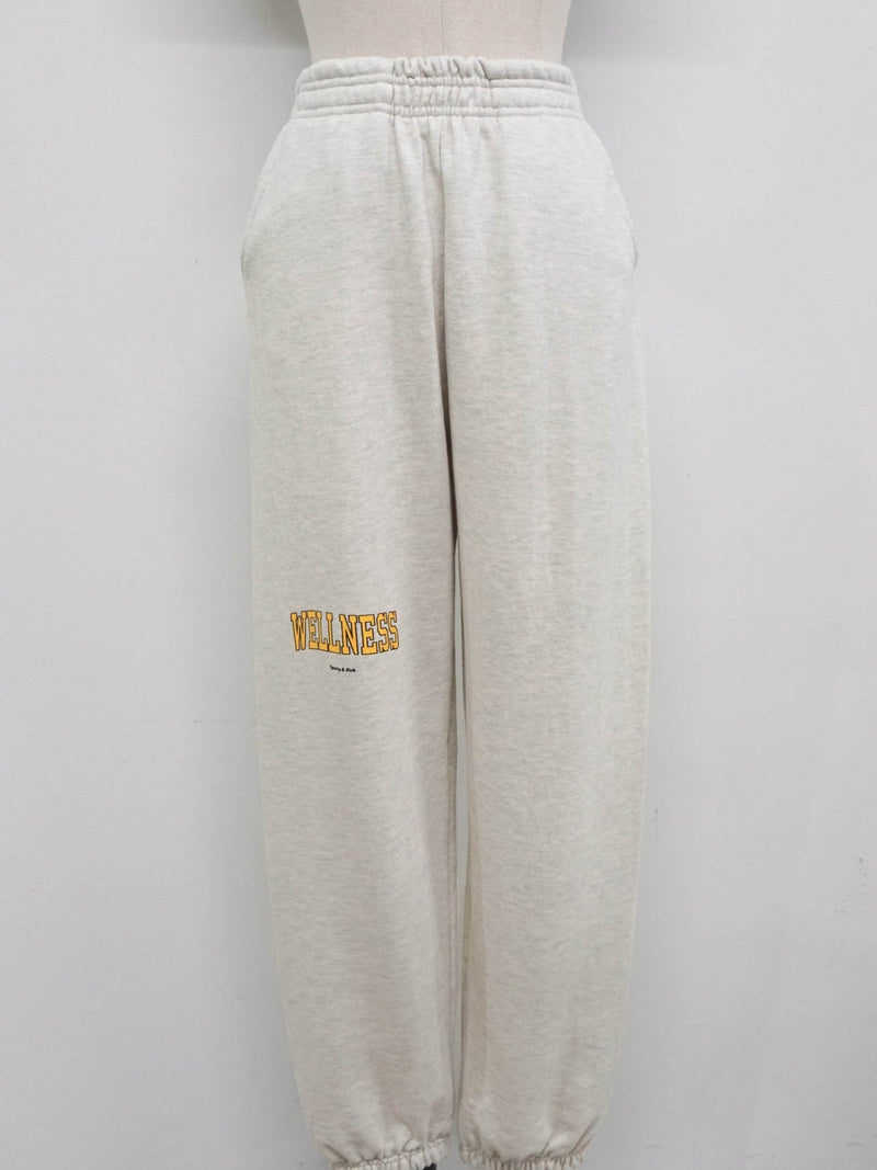 PRINTED WELLNESS COTTON SWEATPANTS