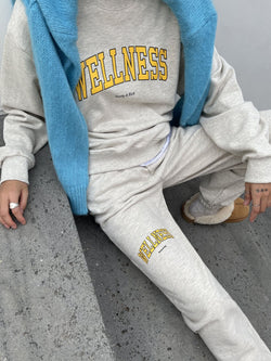 PRINTED WELLNESS COTTON SWEATPANTS