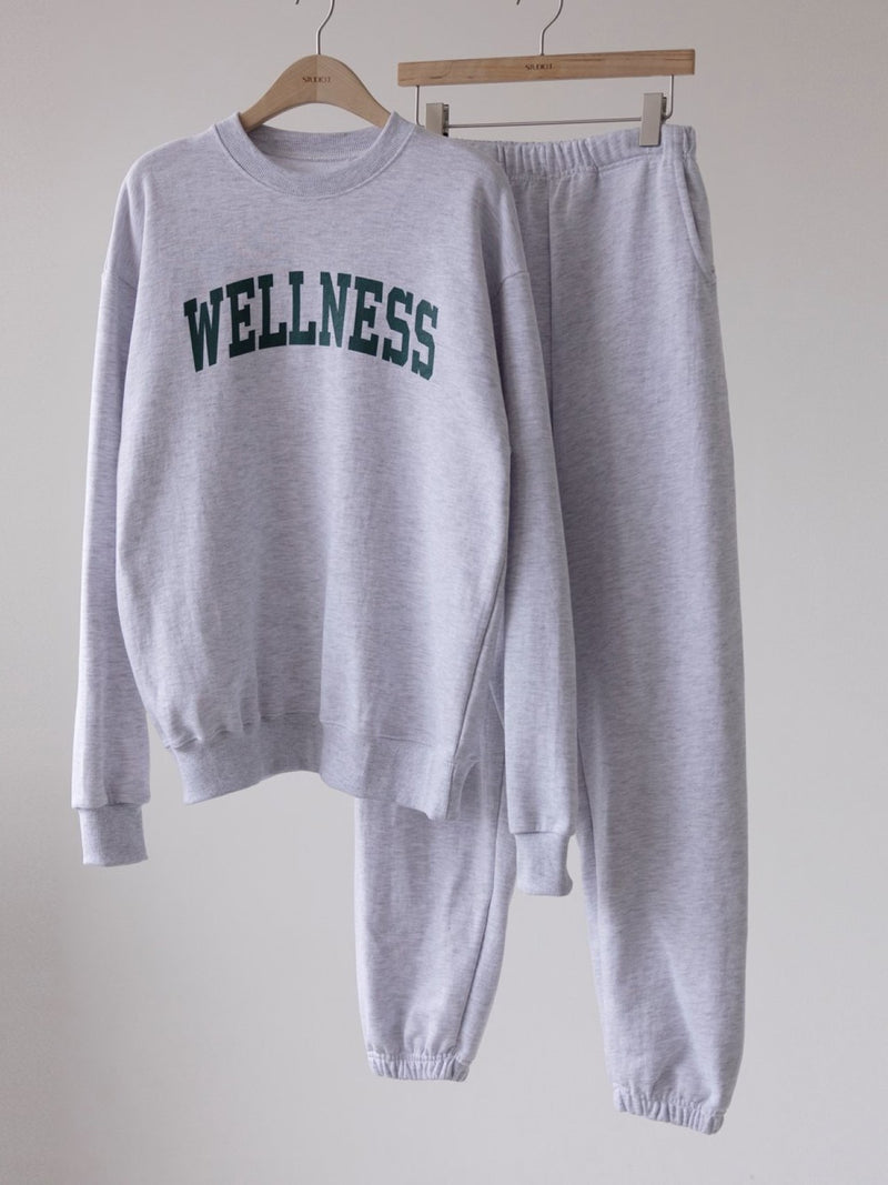 PRINTED WELLNESS COTTON SWEATPANTS