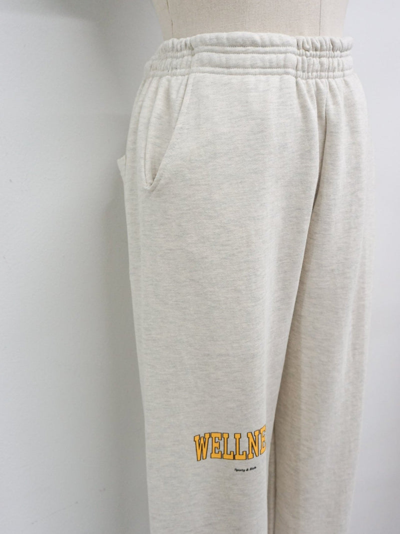 PRINTED WELLNESS COTTON SWEATPANTS