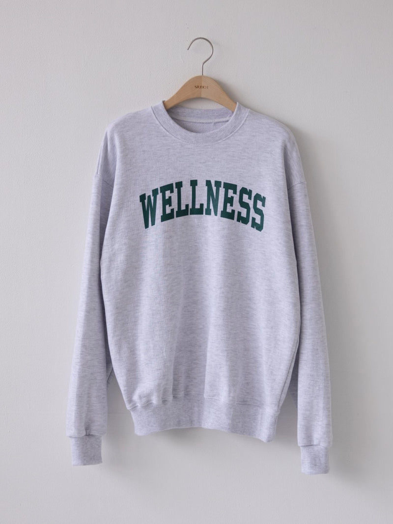 PRINTED WELLNESS COTTON SWEATSHIRT