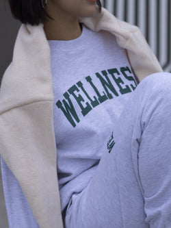 PRINTED WELLNESS COTTON SWEATSHIRT