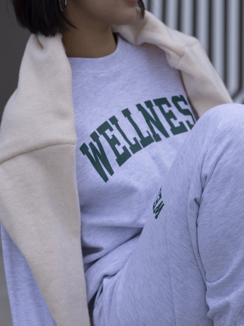 PRINTED WELLNESS COTTON SWEATSHIRT