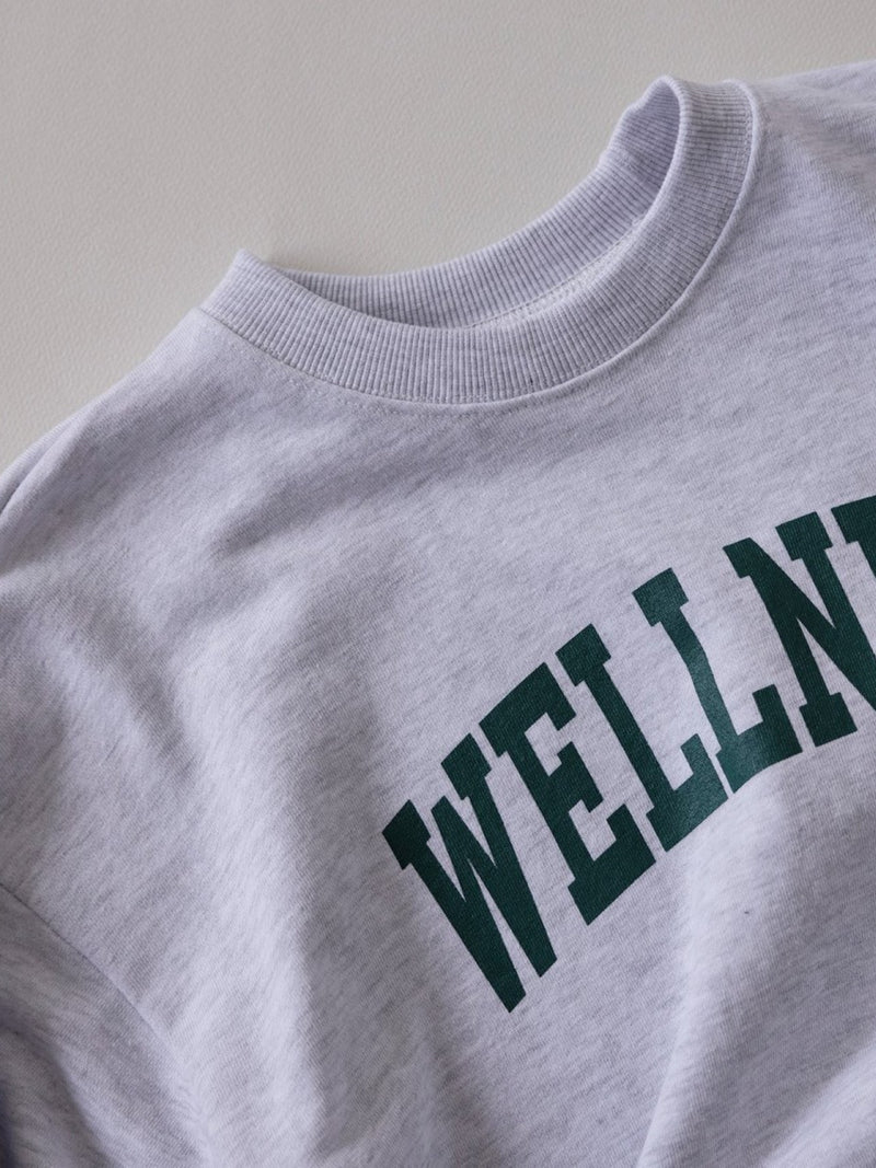 PRINTED WELLNESS COTTON SWEATSHIRT