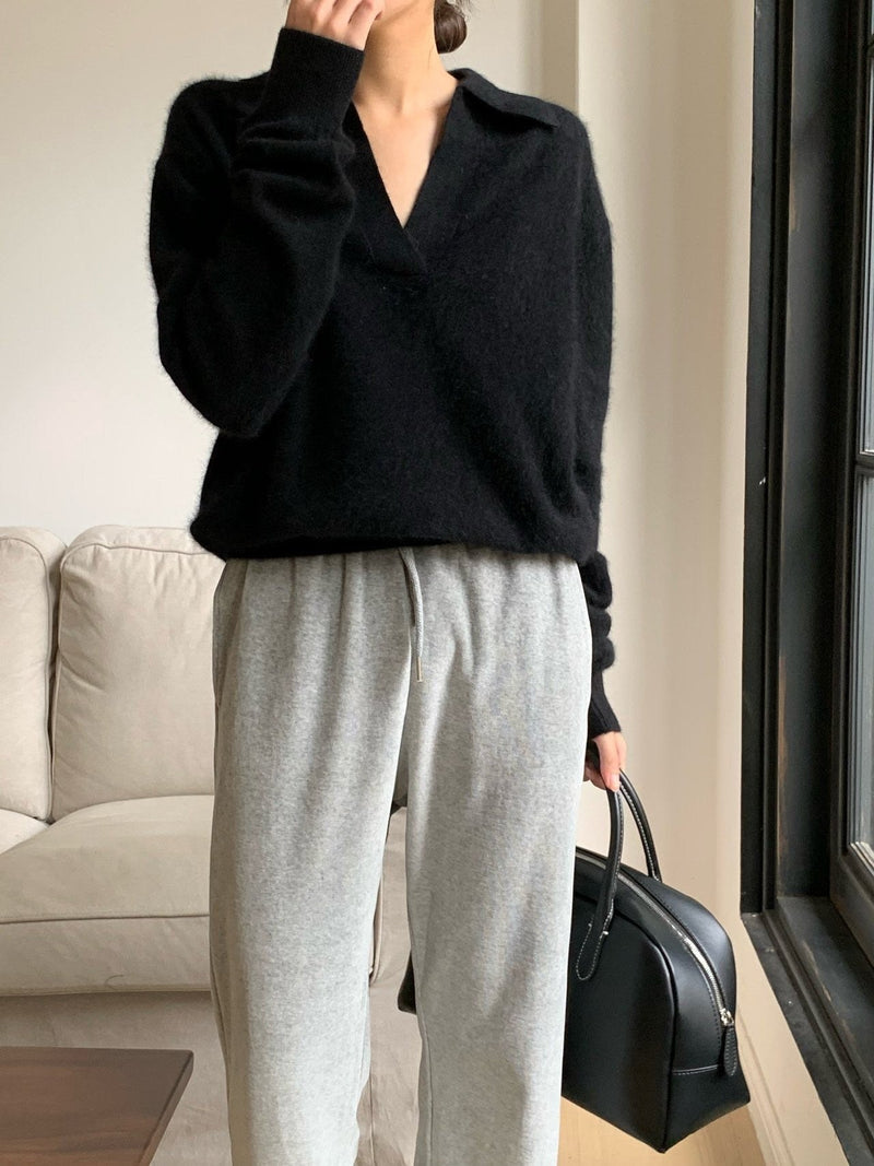 RACOON COLLARED KNIT