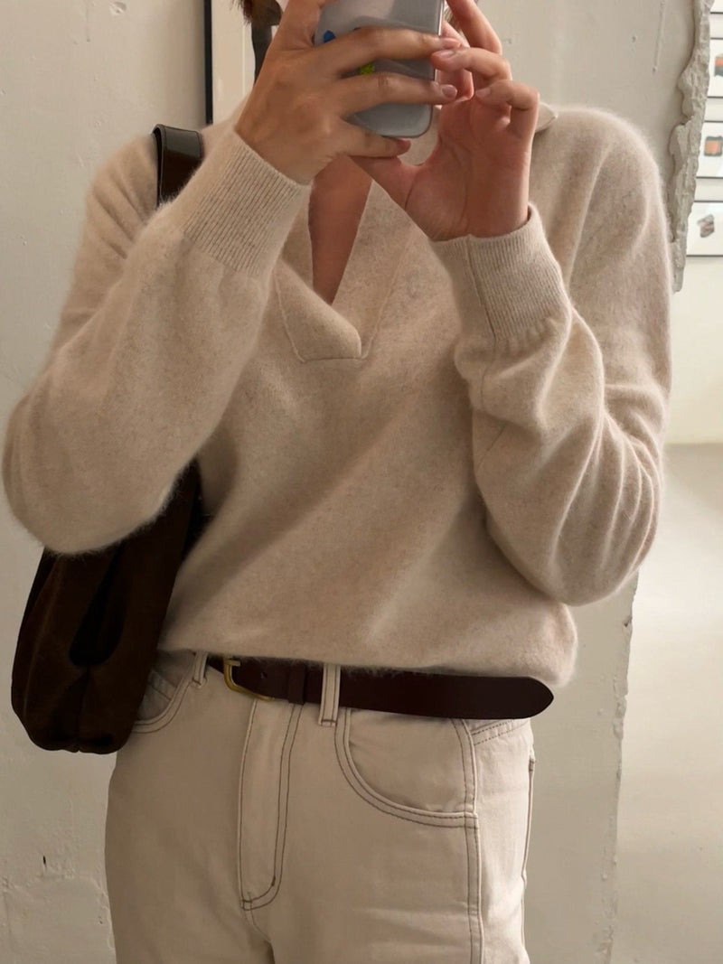RACOON COLLARED KNIT
