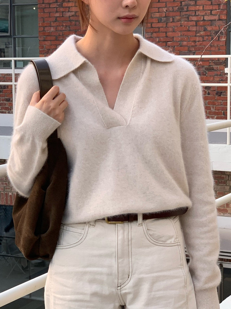RACOON COLLARED KNIT