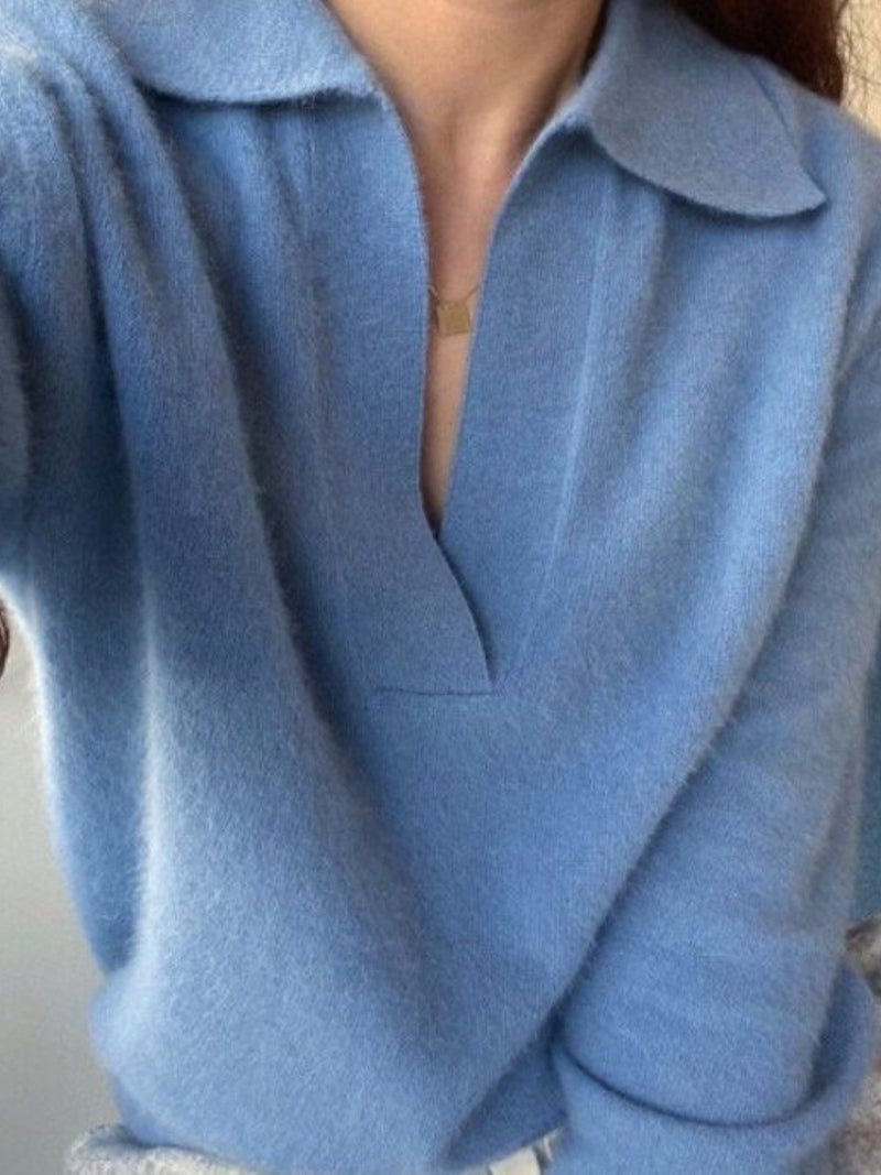 RACOON COLLARED KNIT