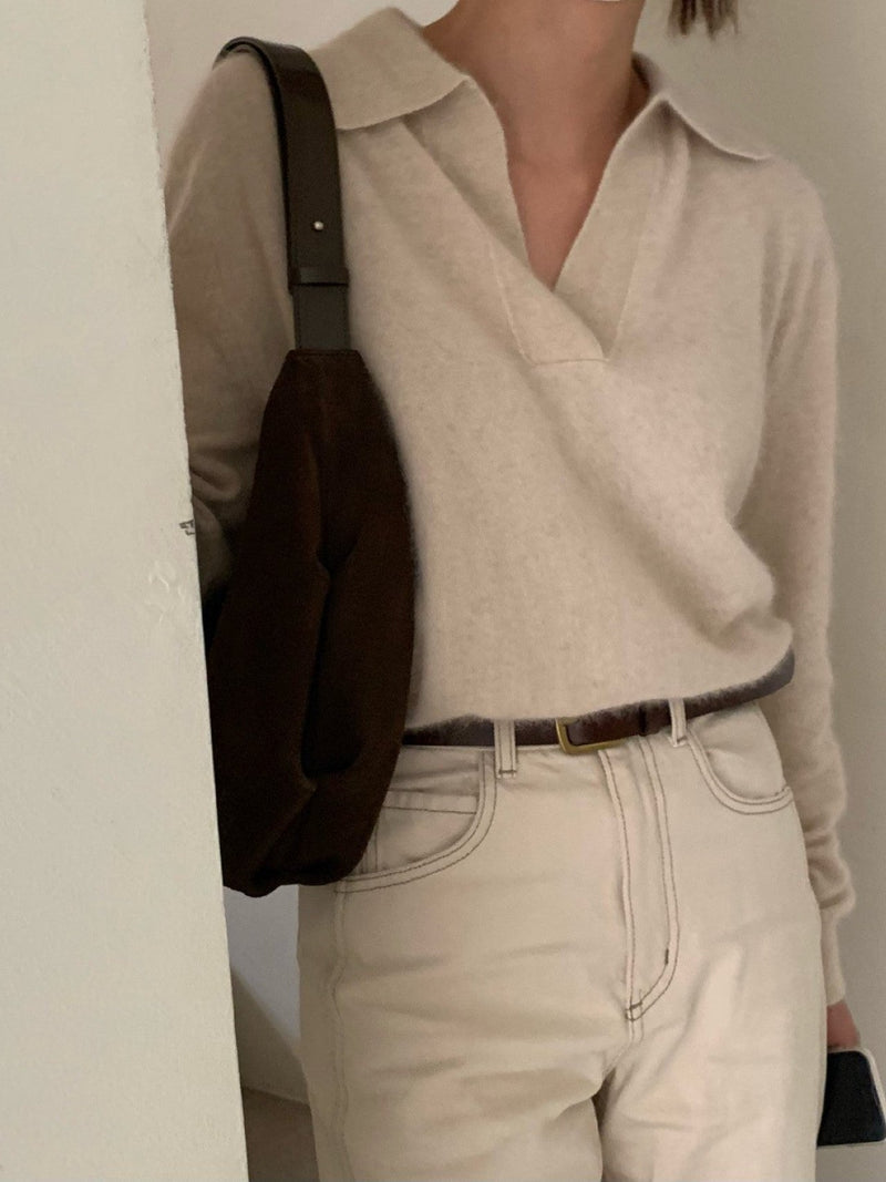 RACOON COLLARED KNIT