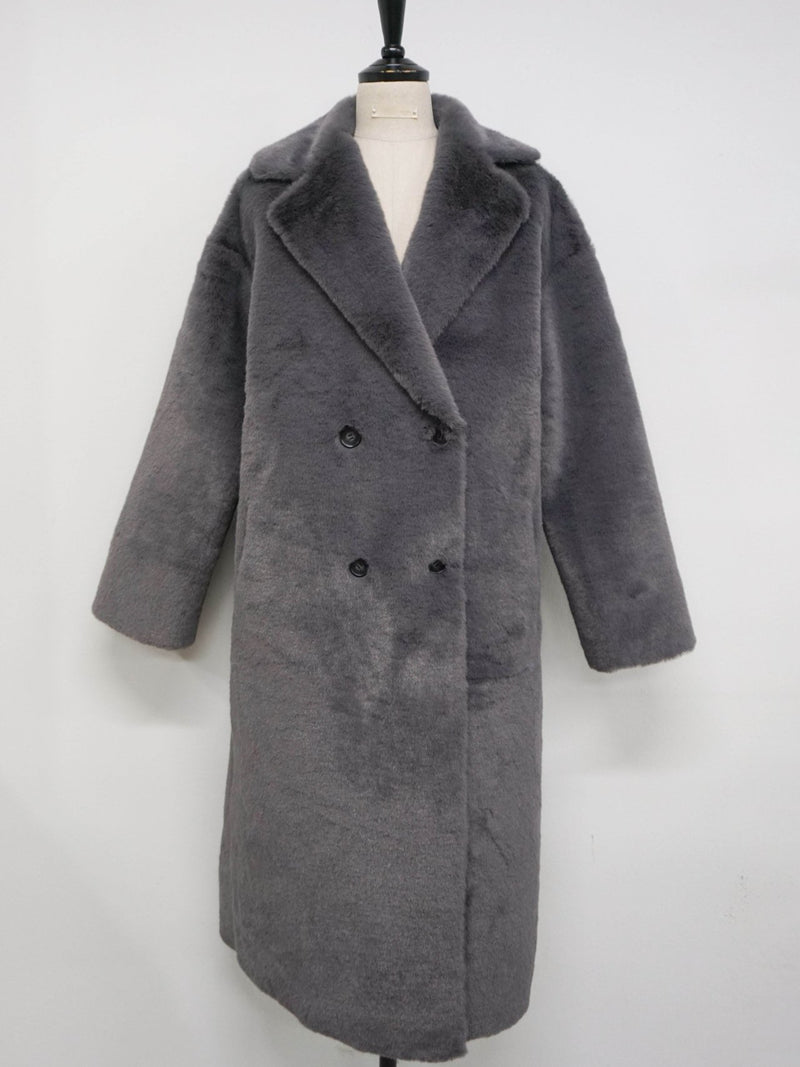 REVERSIBLE FAUX FUR COAT