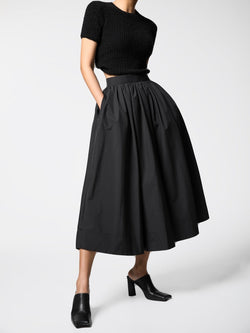 ROMANTIC PLEATED FLARED SKIRT