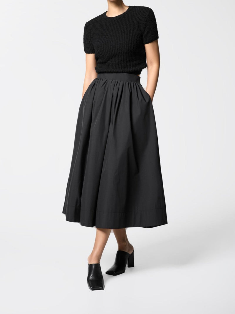 ROMANTIC PLEATED FLARED SKIRT